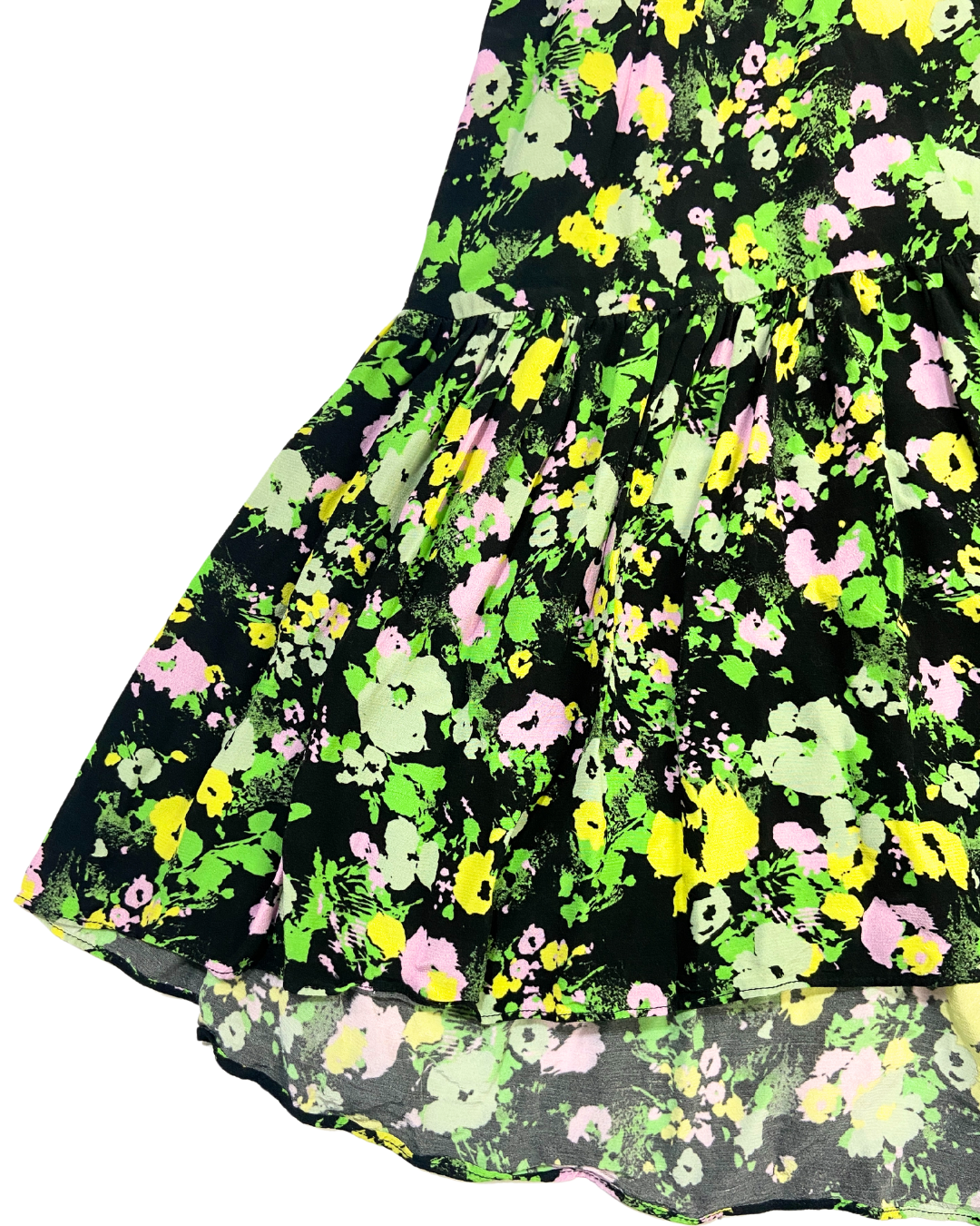 Brogger Black Multi Colour Floral Midi Dress
