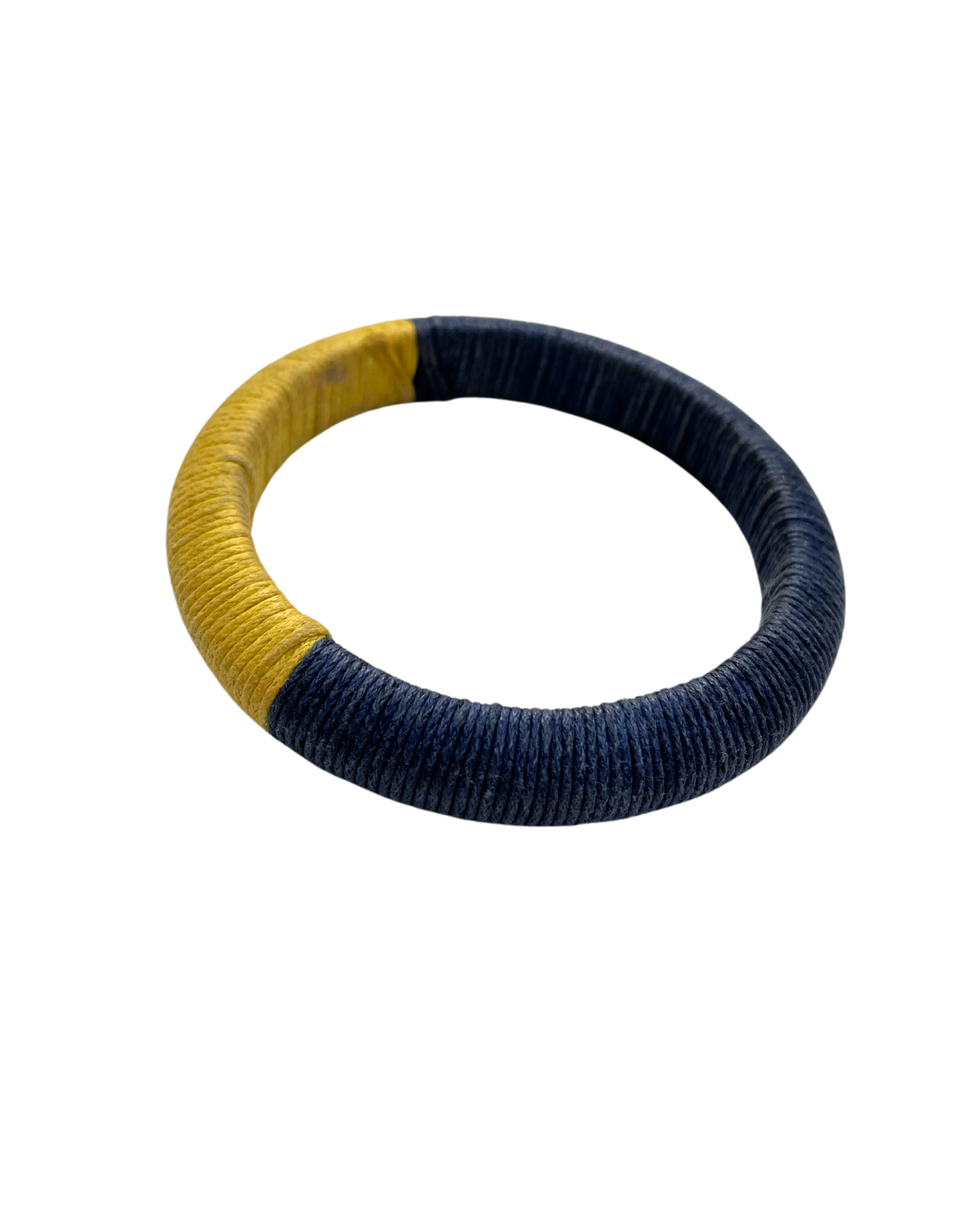 Blue Bangle with Yellow Stripe