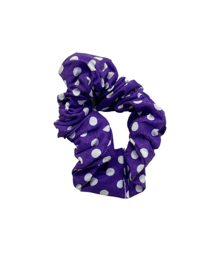 Purple Polka Dot Scrunchie