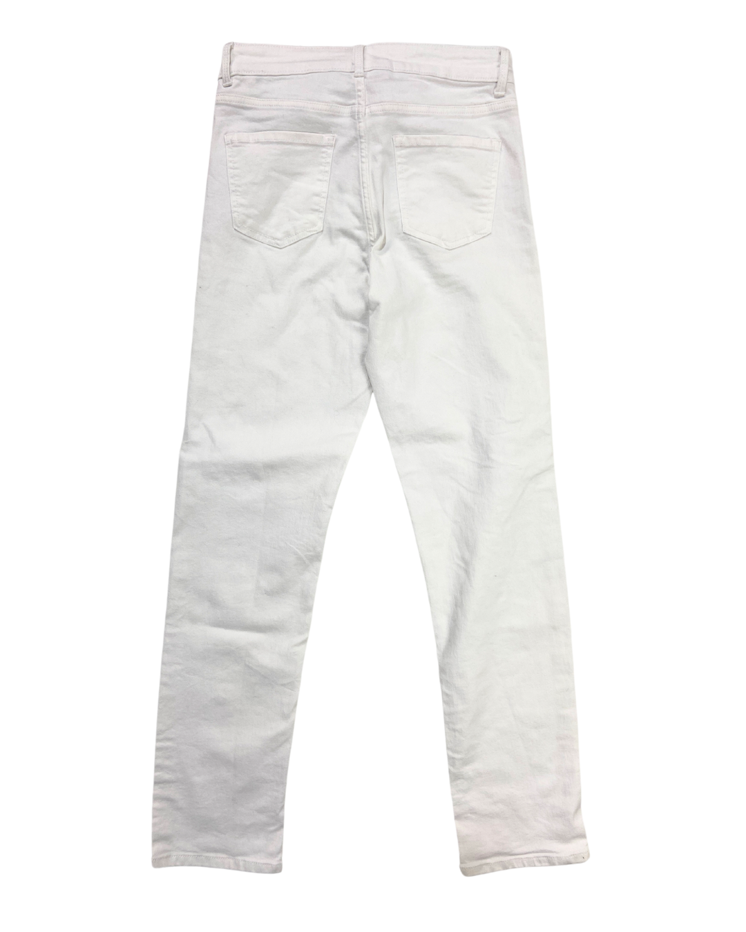 second hand M&amp;S M&amp;S White Slim-Fit Jeans 10 OWNI