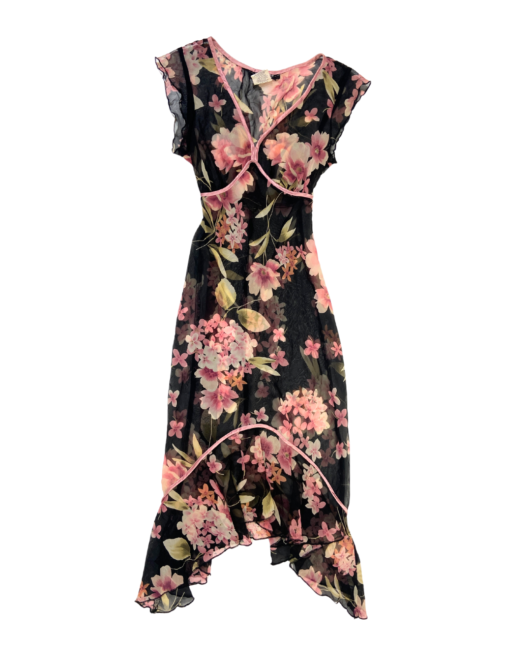 Rampage Floral Mesh Midi Dress