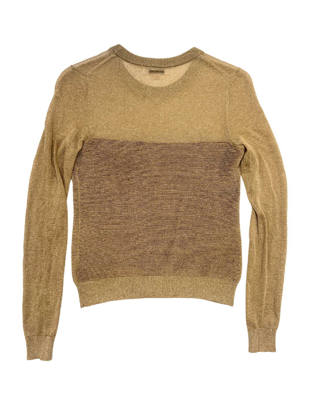 second hand Michael Kors Michael Kors Metallic Gold Knit Sweater 14 OWNI