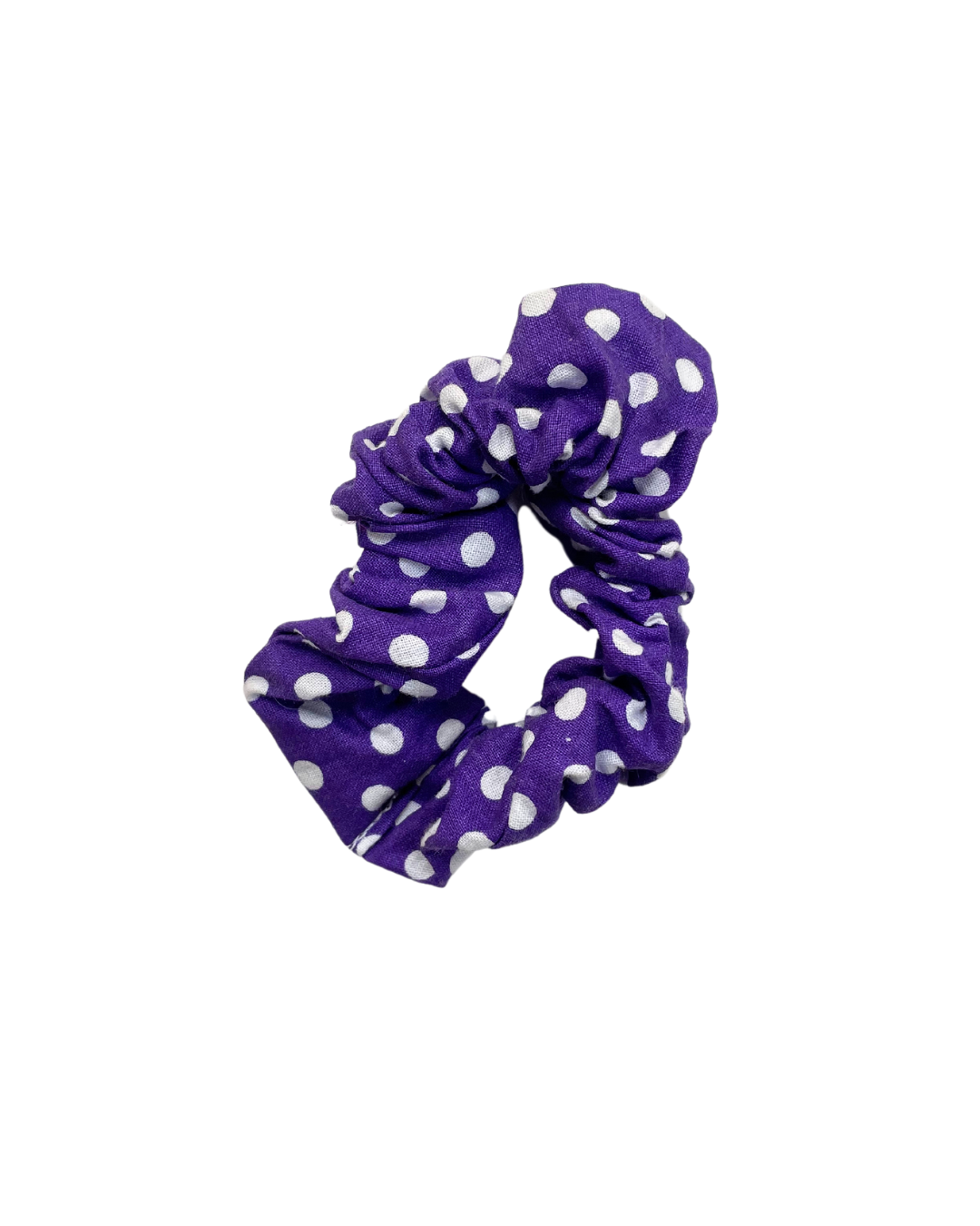 Purple Polka Dot Scrunchie