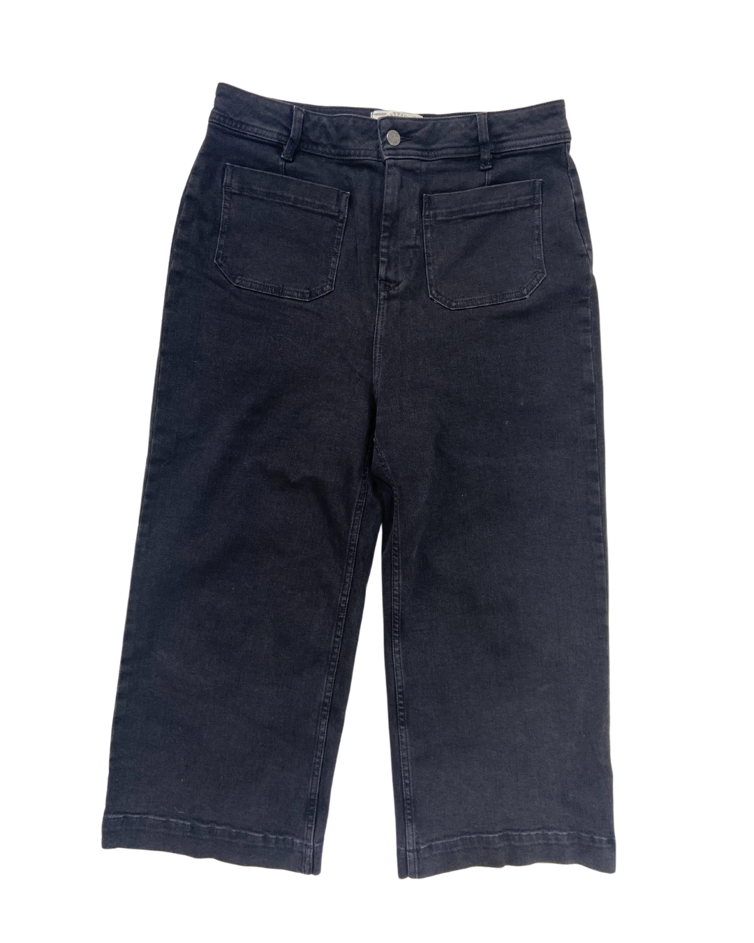 Fat Face Washed Black Cropped Jeans