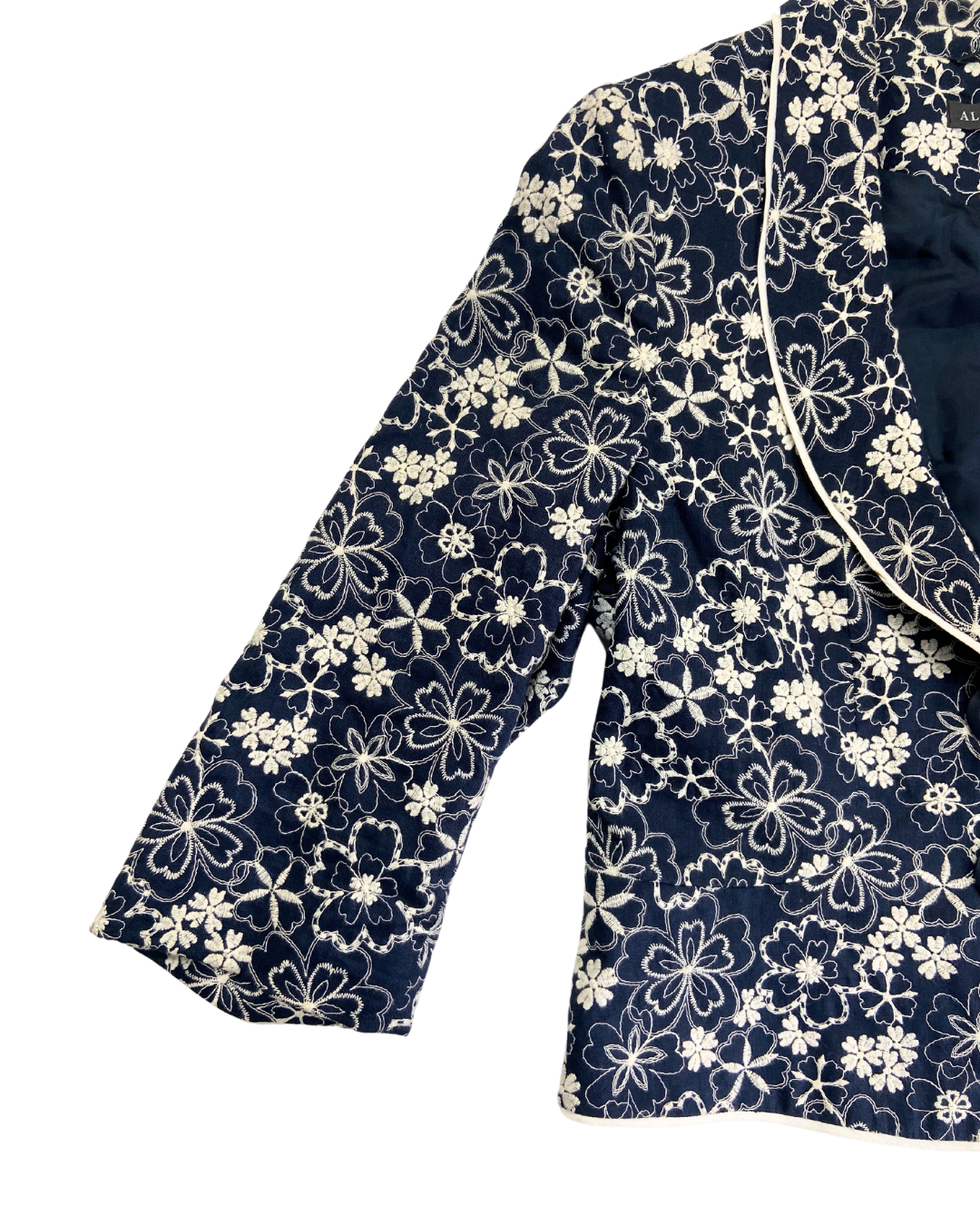 Alex and Co Navy Floral Blazer