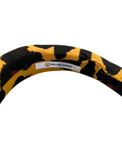 Sew Last Summer Yellow Leopard Headband