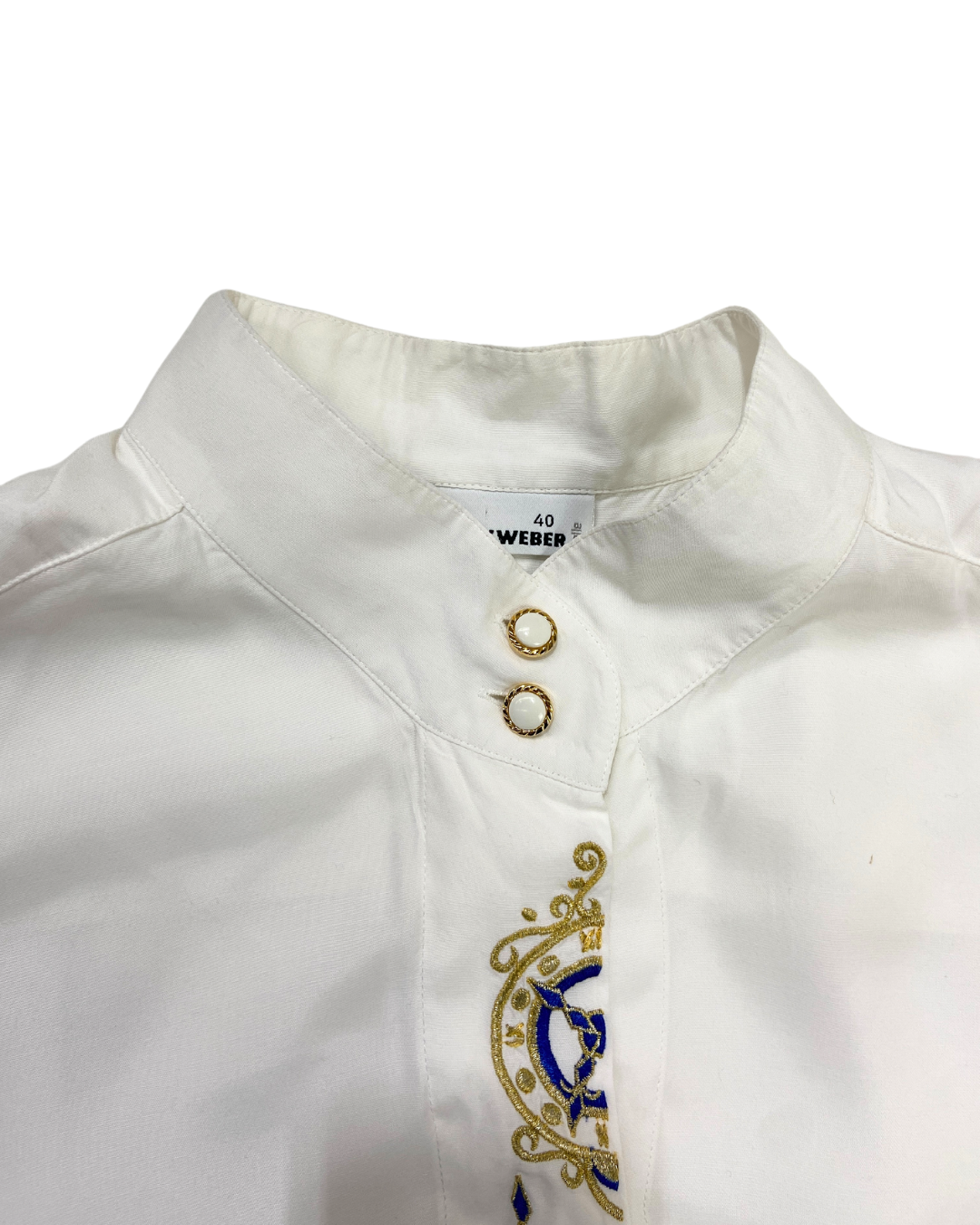 Gerry Weber White Embroidered Button Up Shirt