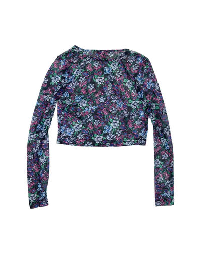 Naa Naa Floral Mesh Top