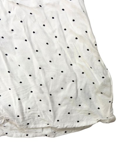 M&amp;S White Polka Dot Shirt