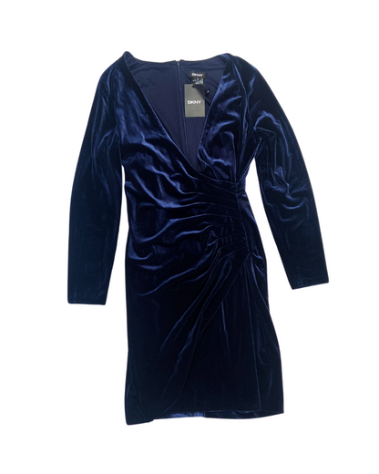 DKNY Blue Velvet Dress