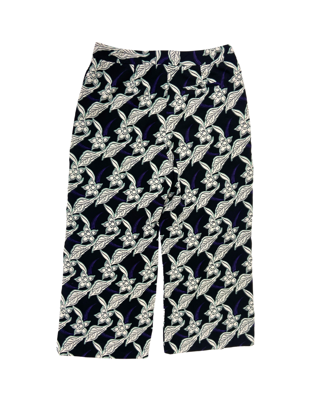 Topshop Abstract Cropped Trousers