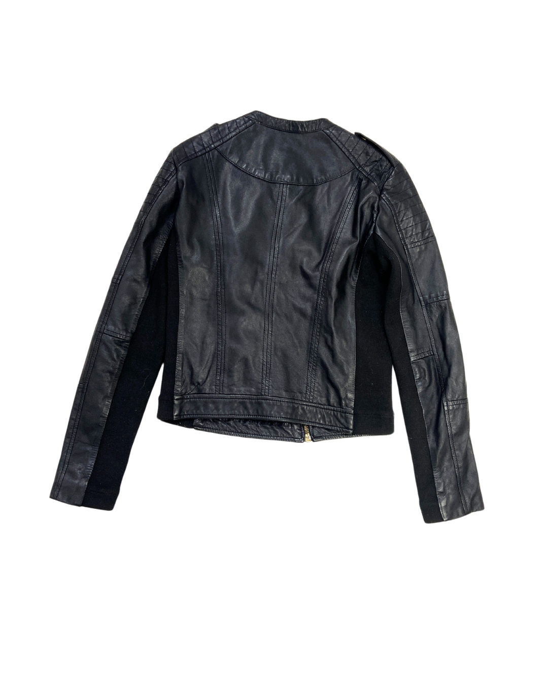 Mango Black Leather Jacket
