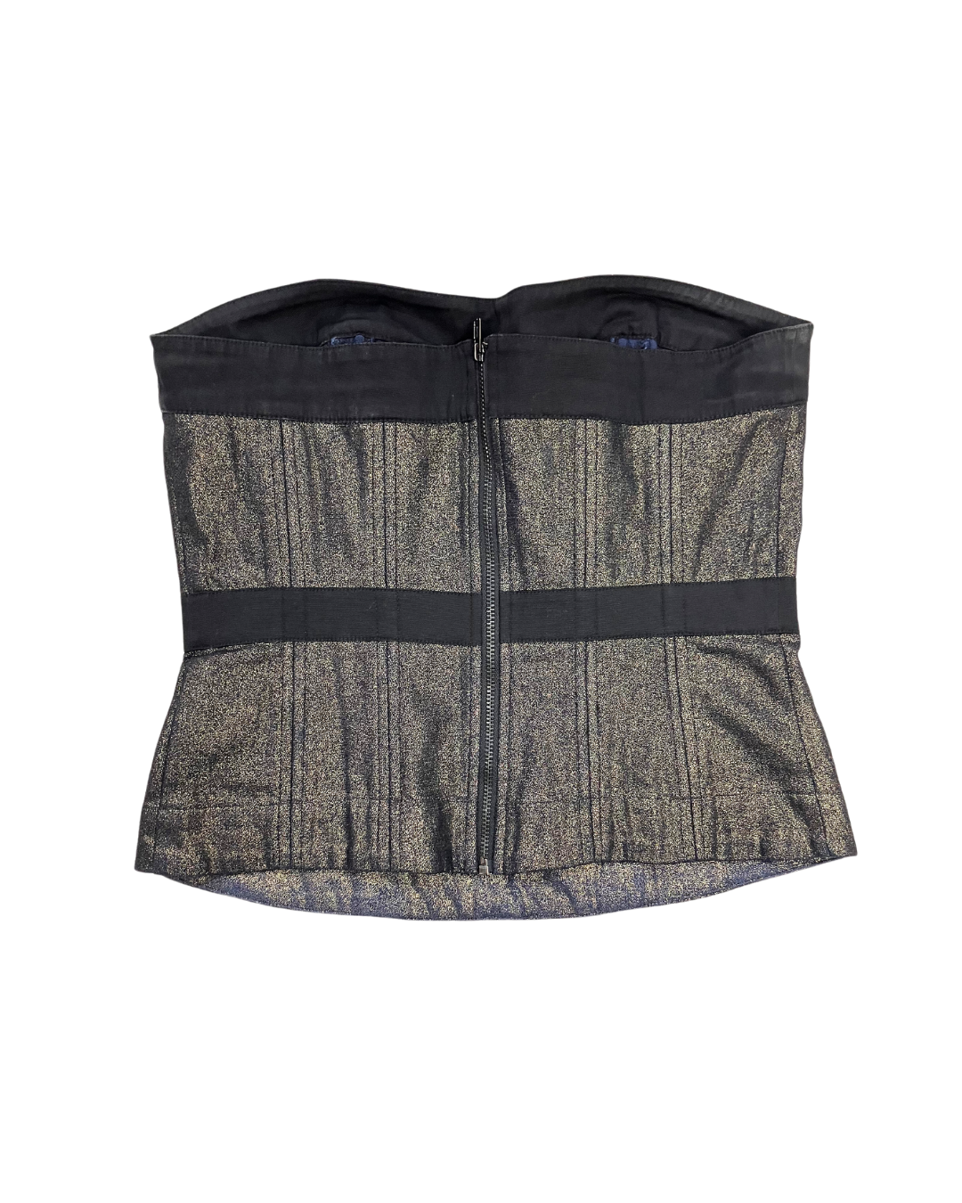 Topshop Black Glitter Corset
