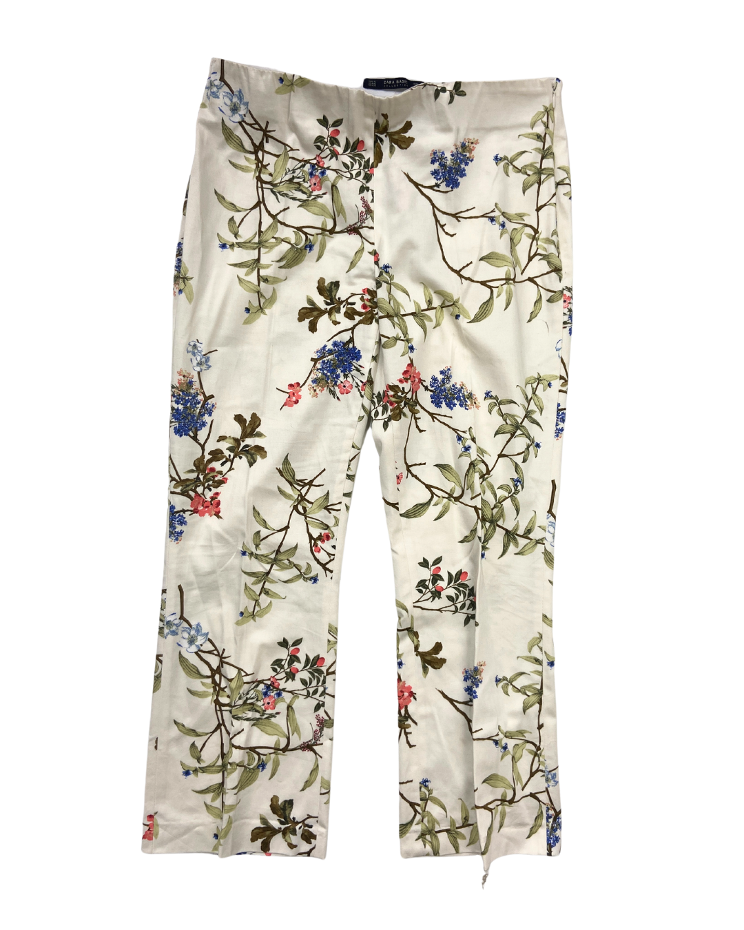 Zara Floral White Trousers OWNI