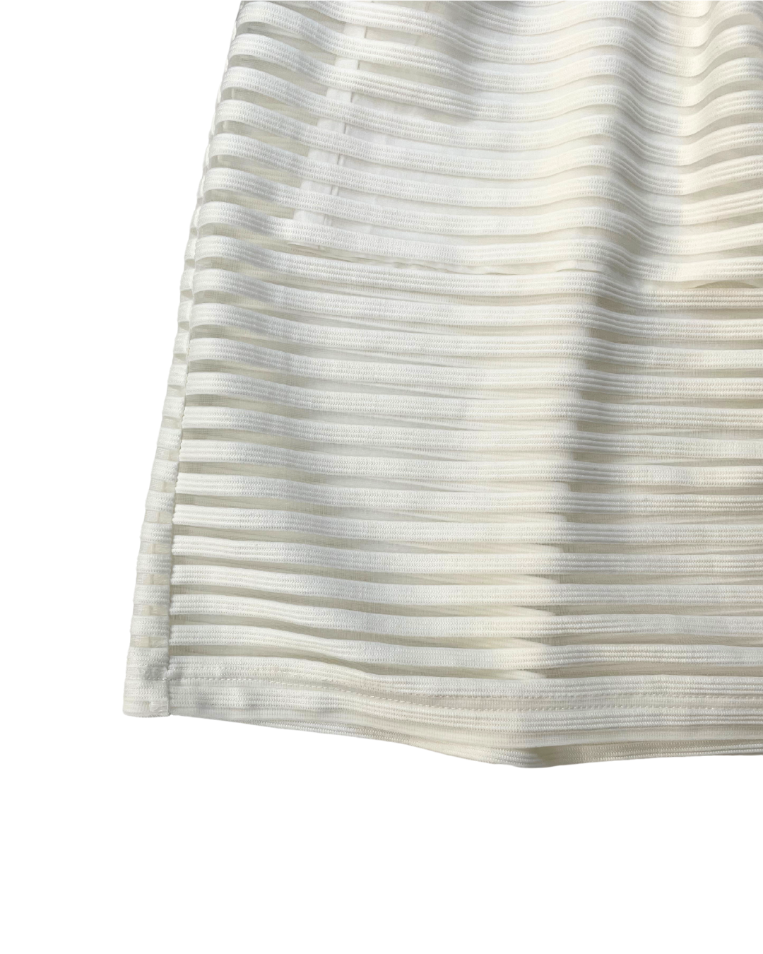 Dotti White Stripe Midi Skirt