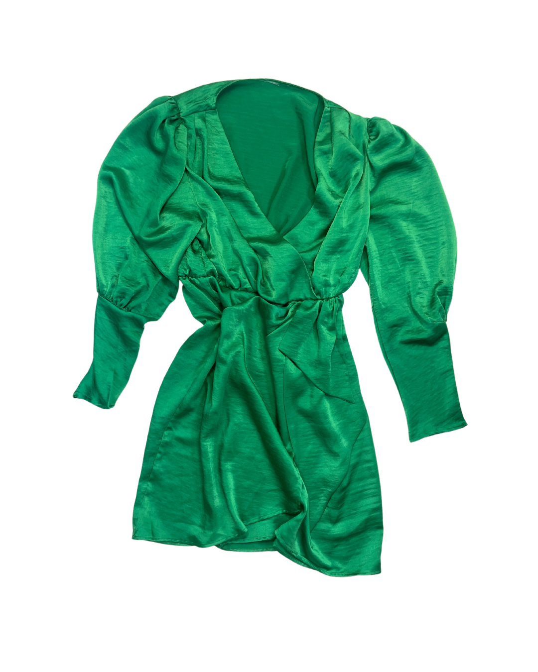 Vila Green Satin Mini Dress