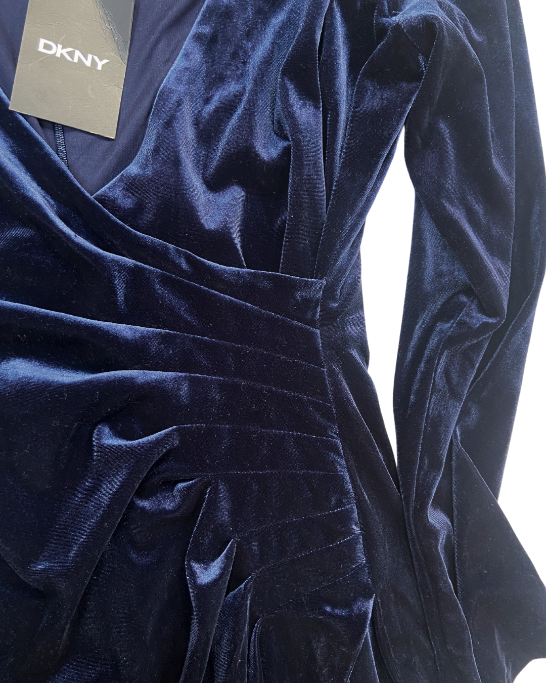 DKNY Blue Velvet Dress