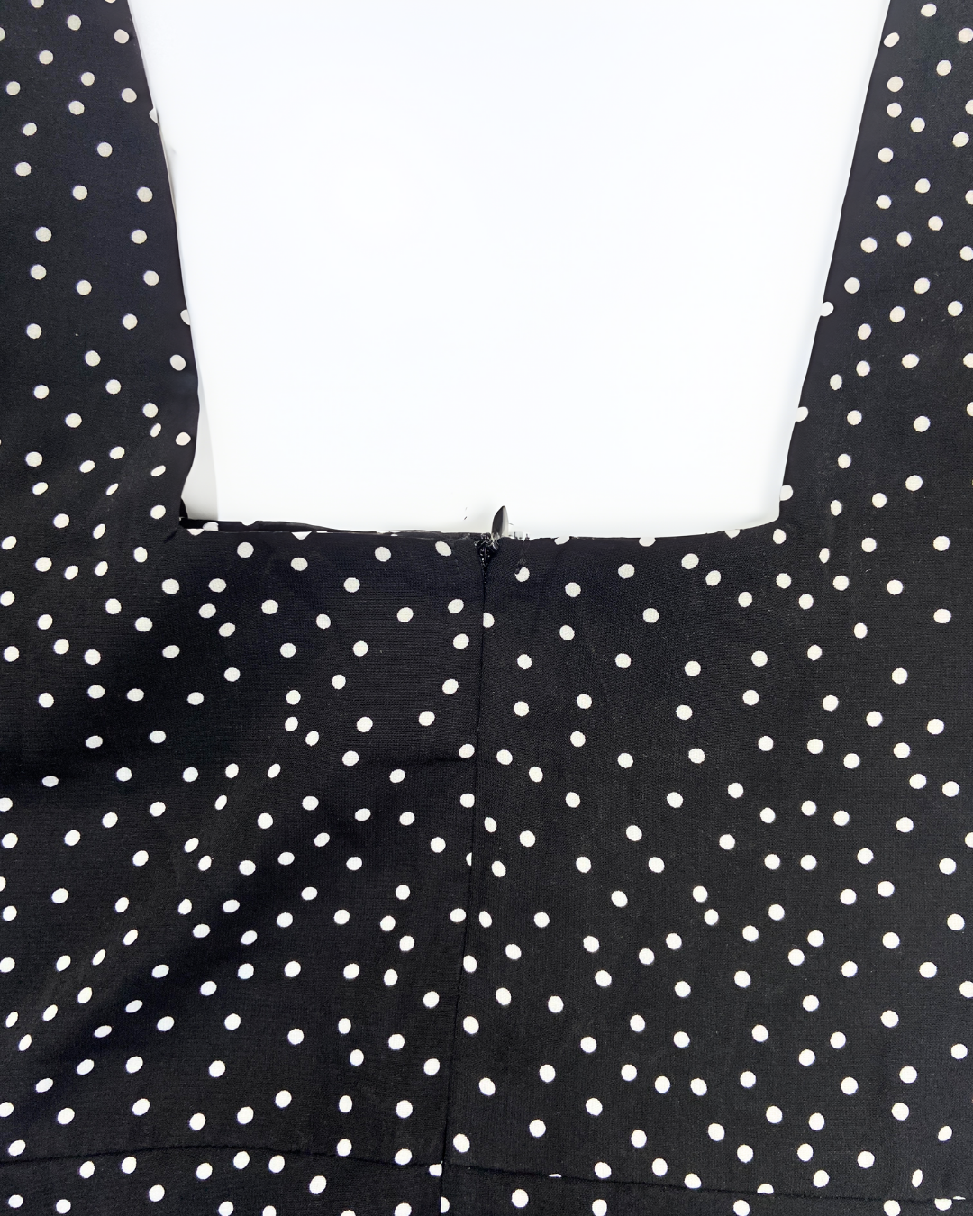 Nasty Gal Black Polka Dot Midi Dress