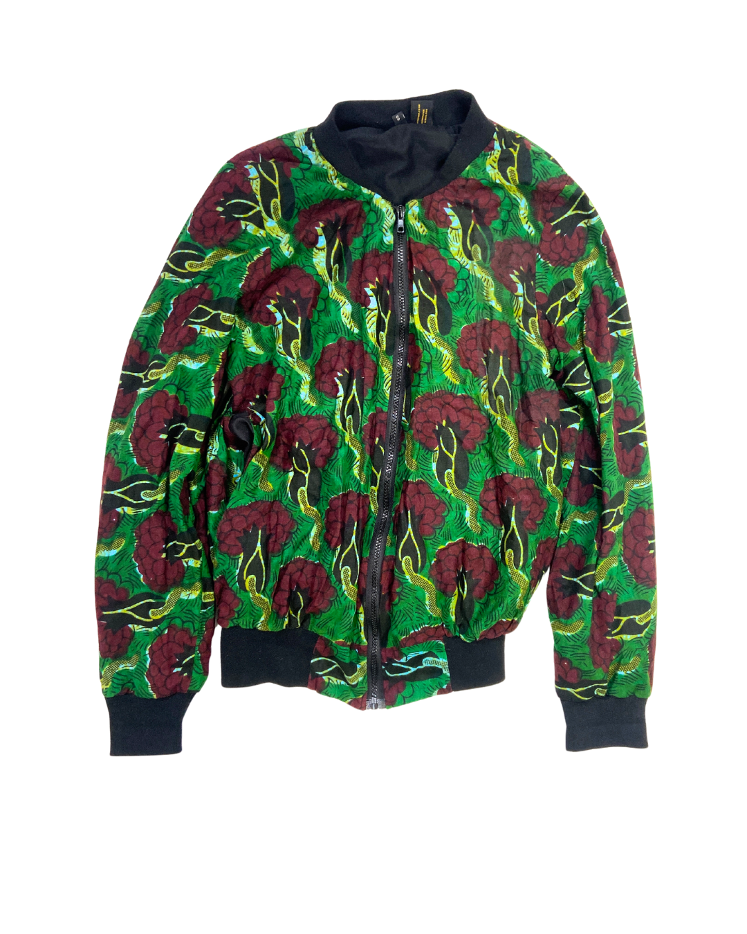 Abstract Print Bomber Jacket