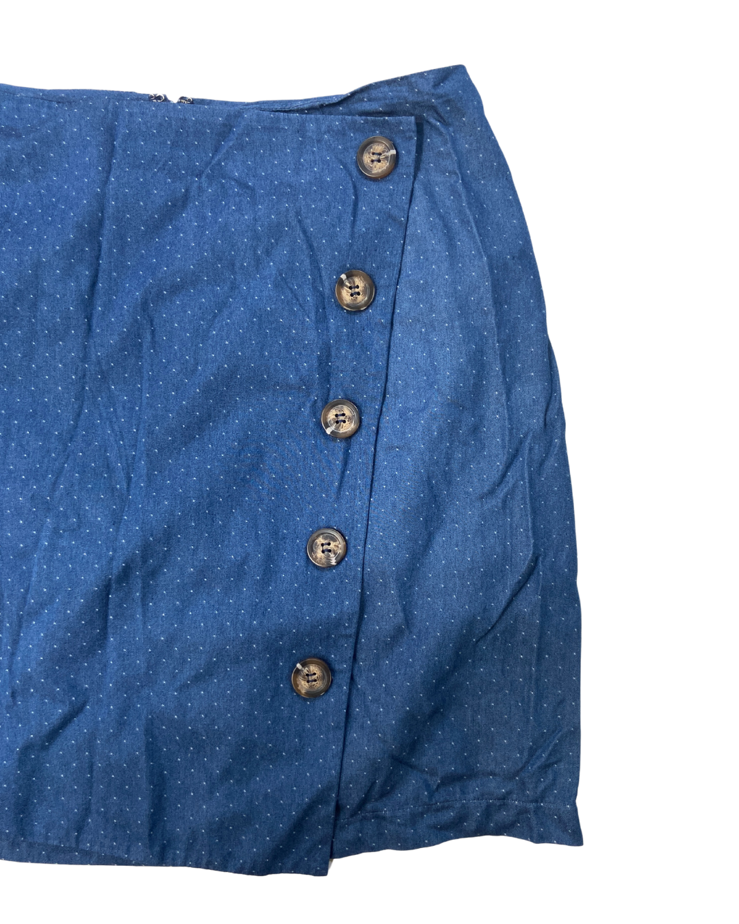 Seen Worn Kept Blue Button Mini Skirt Size M – OWNI