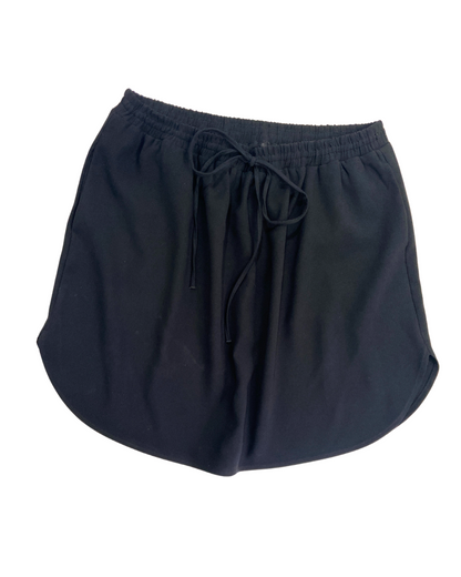 Mango Drawstring Black Mini Skirt