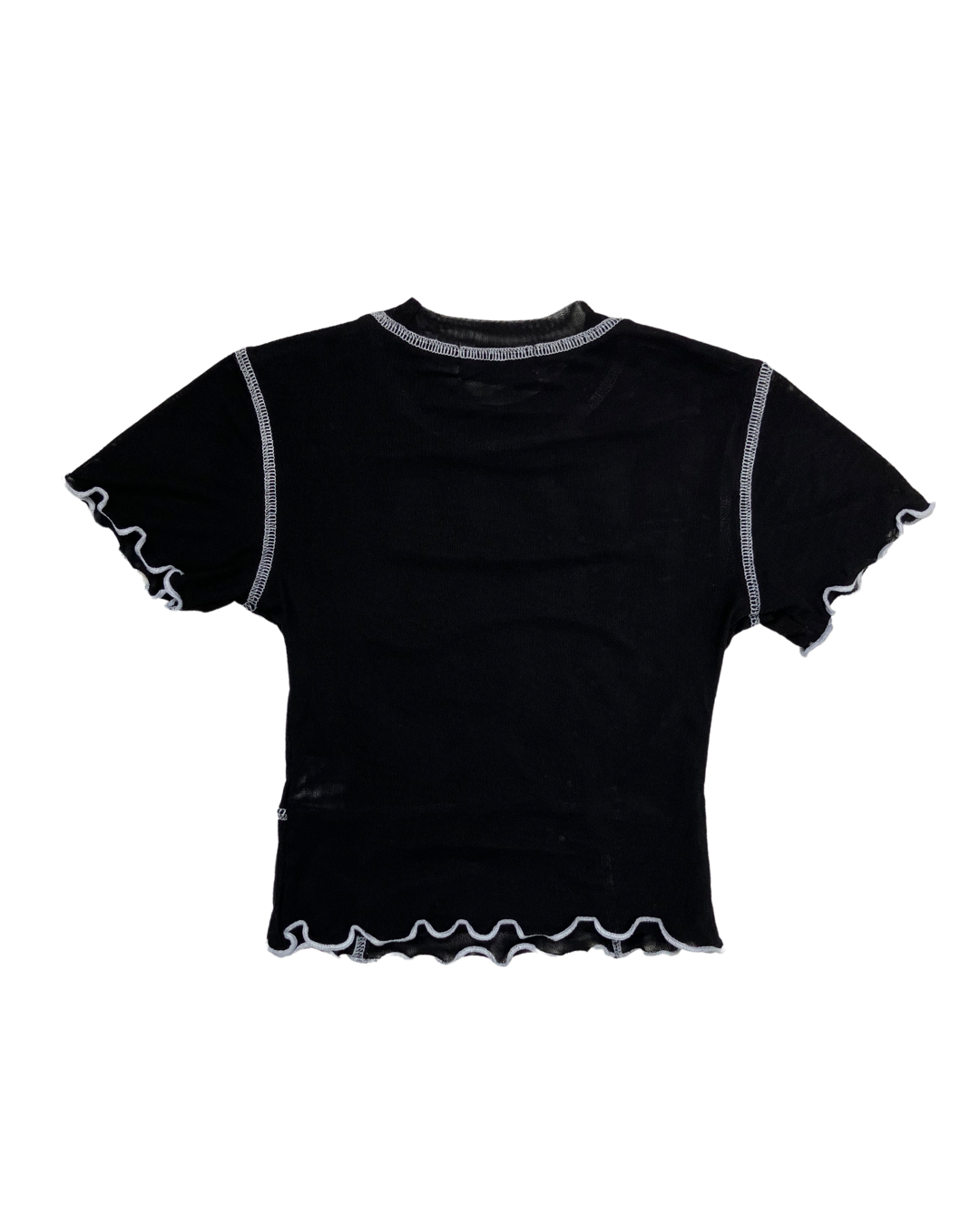 Tiger Mist Black Mesh Crop Top