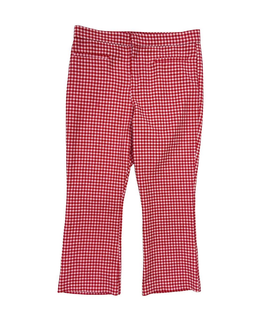 Zara Red Gingham Capri Trousers