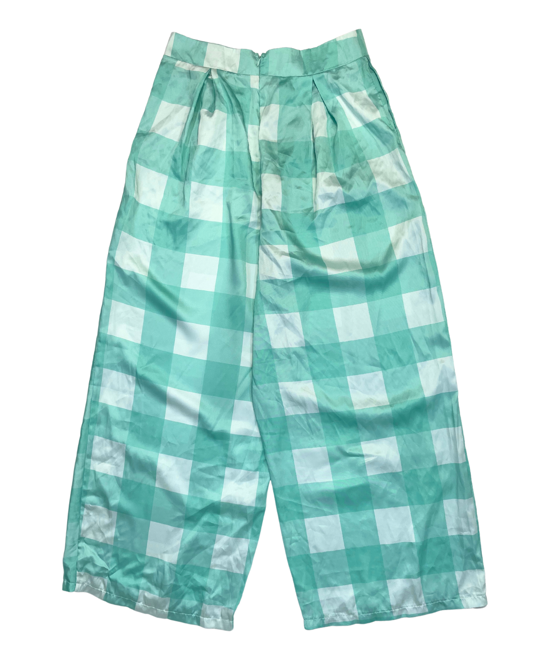 Twisted Wunder Mint Checkered Trousers