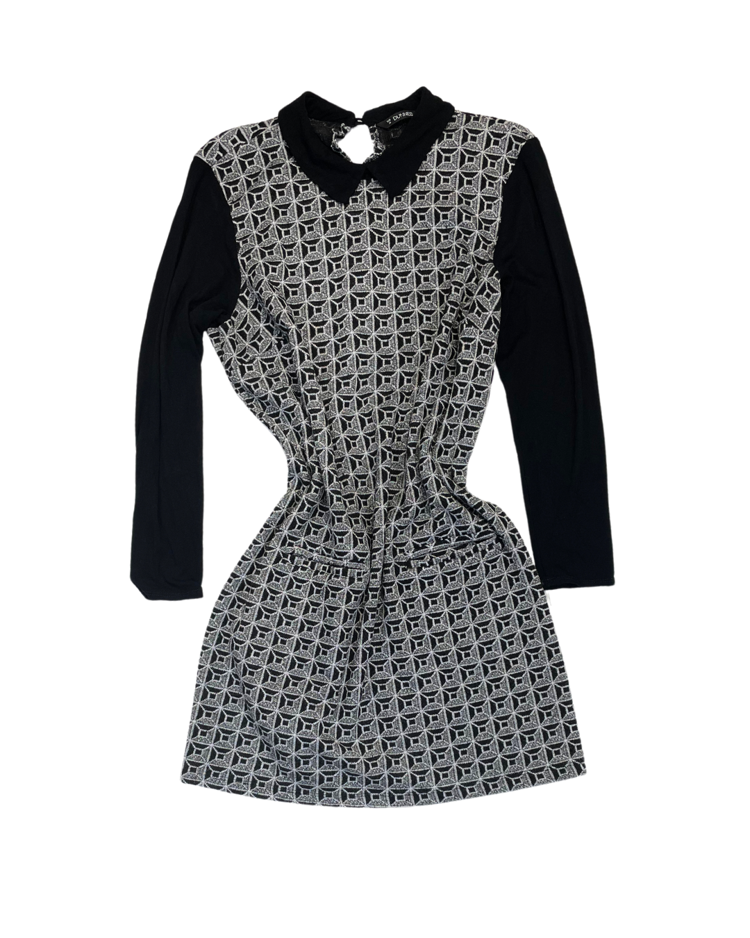 Dunnes Black Geometric Print Dress