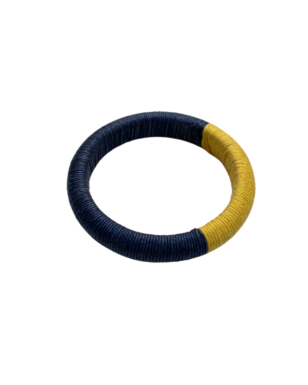 Blue Bangle with Yellow Stripe