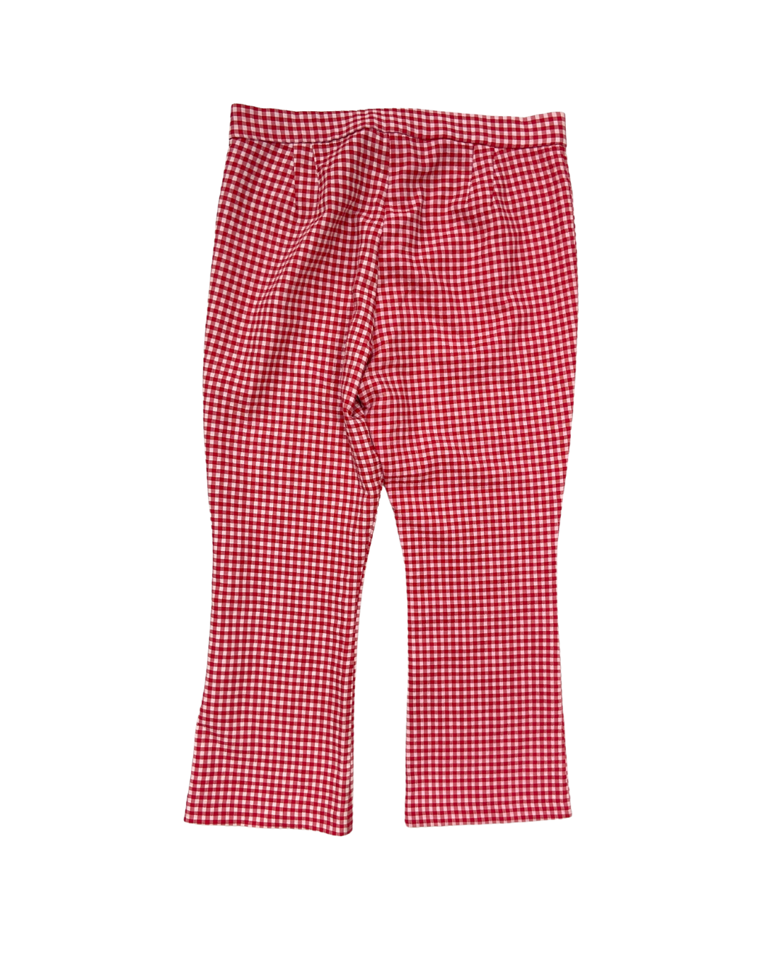 Zara Red Gingham Capri Trousers