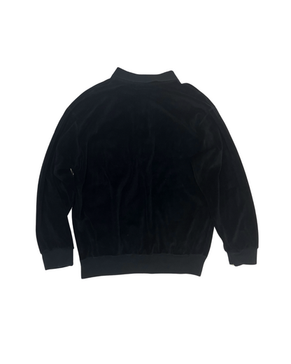 Black Velour Polo Shirt