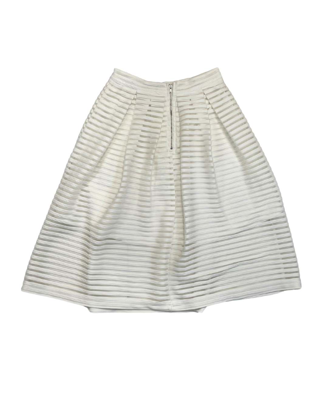 Dotti White Stripe Midi Skirt