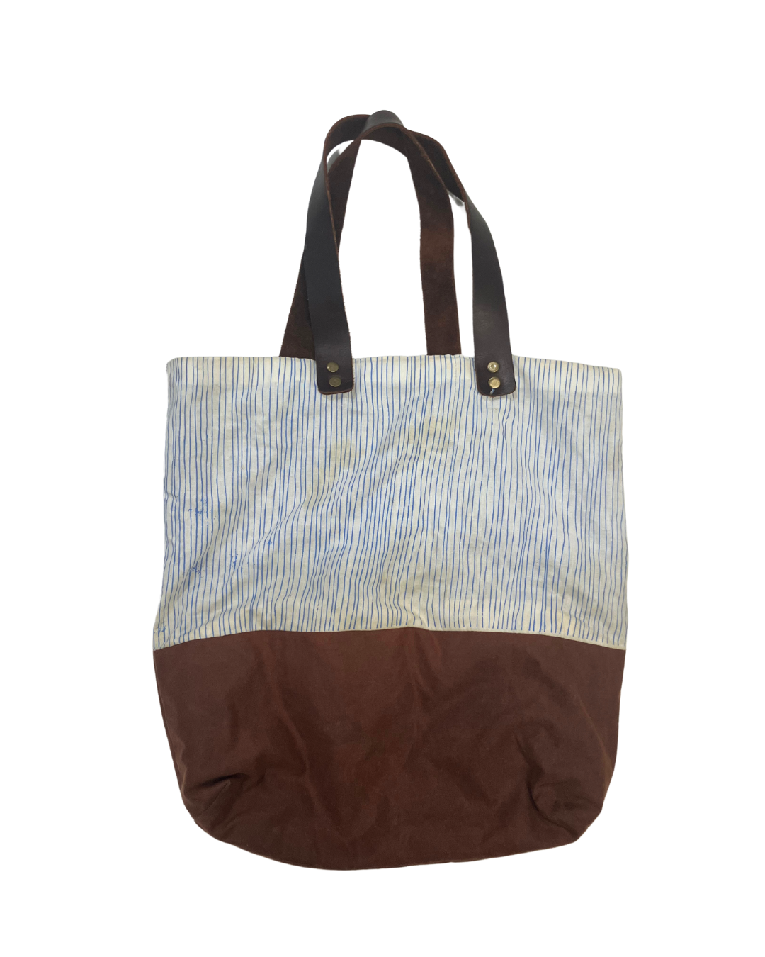 Mixed Fabric Tote Bag