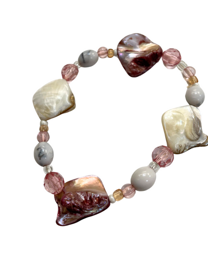 Pink Tone Shell Bracelet