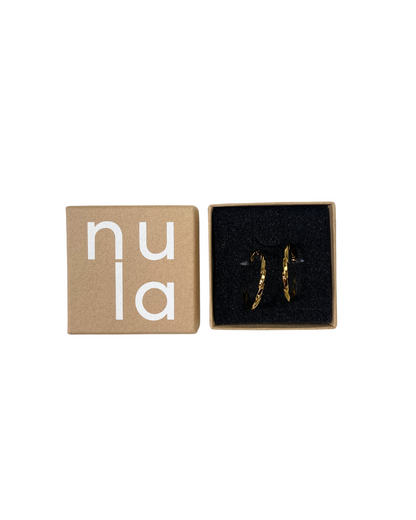 Nula Gold Twist Hoop Earrings