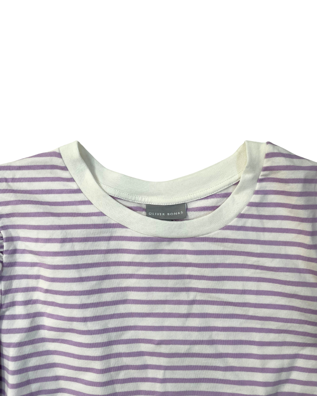 Oliver Bonas Purple Stripe Long Sleeve Top