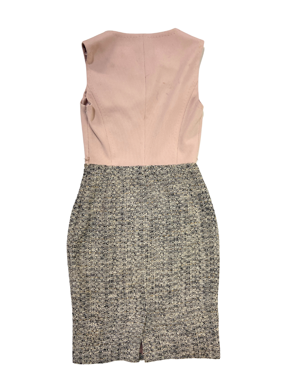 second hand Ted Baker Ted Baker Sleeveless Dress with Tweed Skirt 18 OWNI