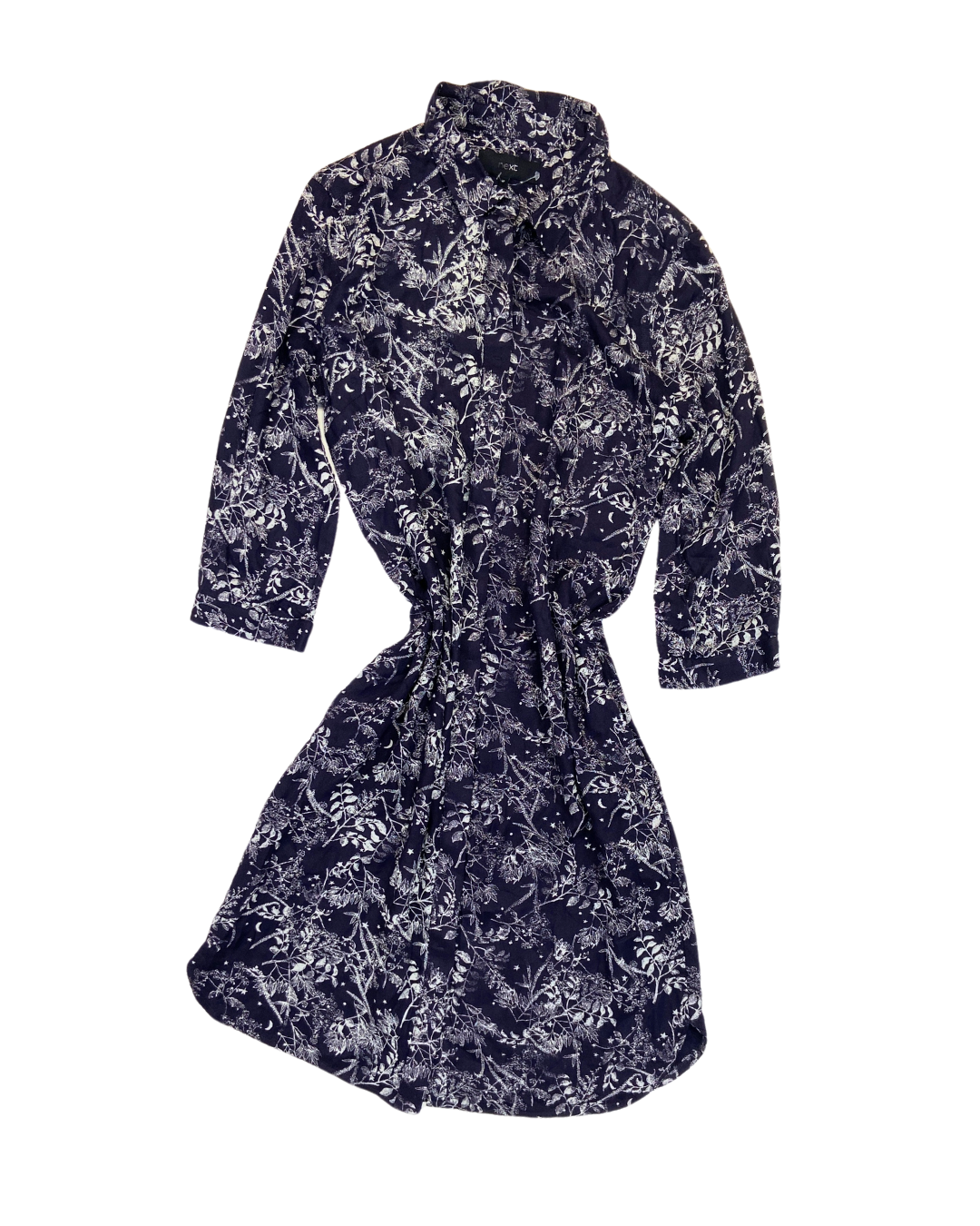 Next Navy Floral Shirt Dress