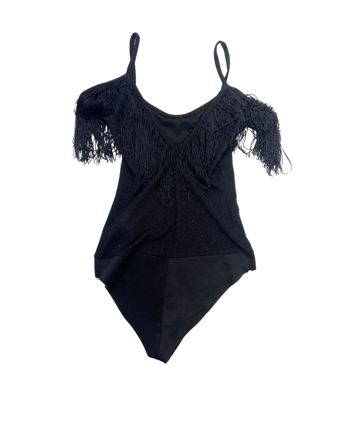 Black Fringe Bodysuit