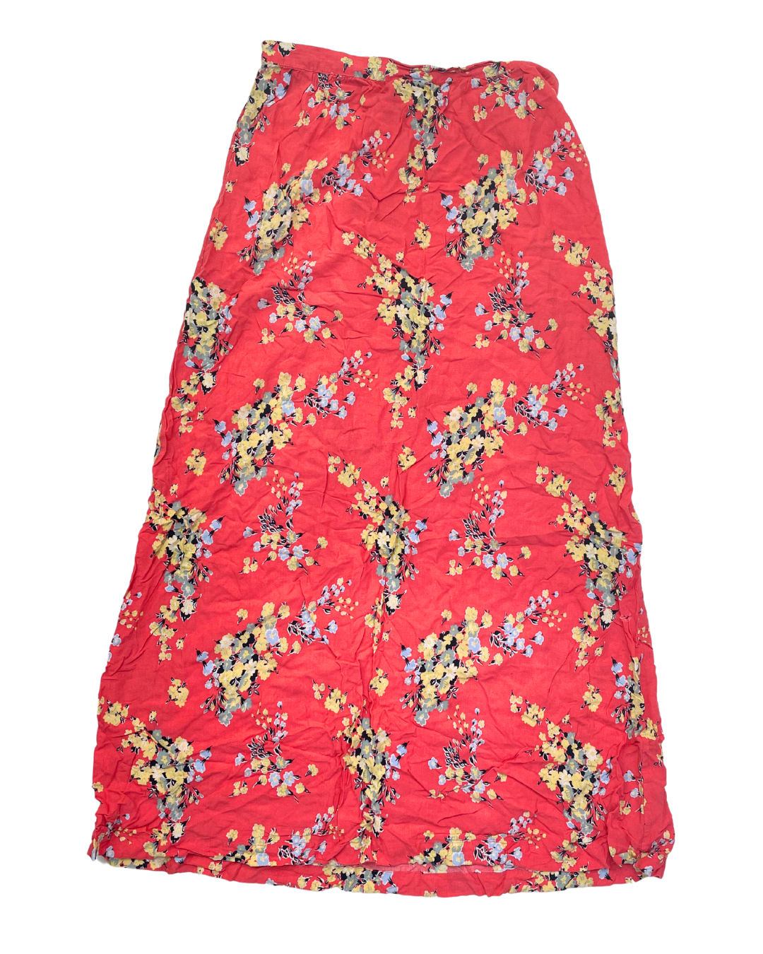 Fat Face Red Floral Maxi Skirt