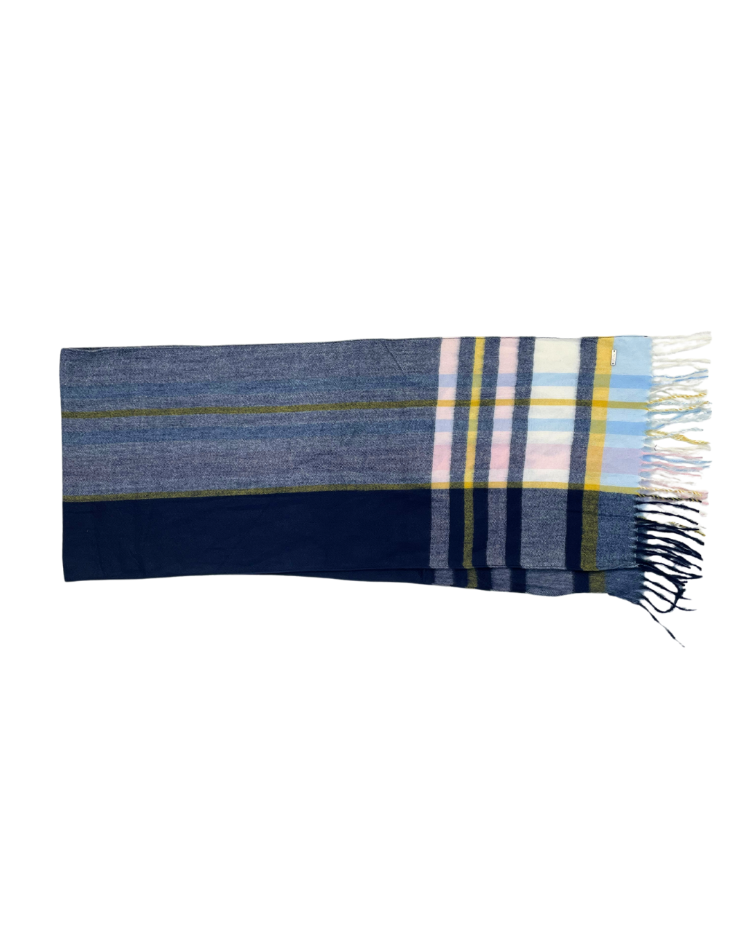 Joules Navy Checkered Scarf