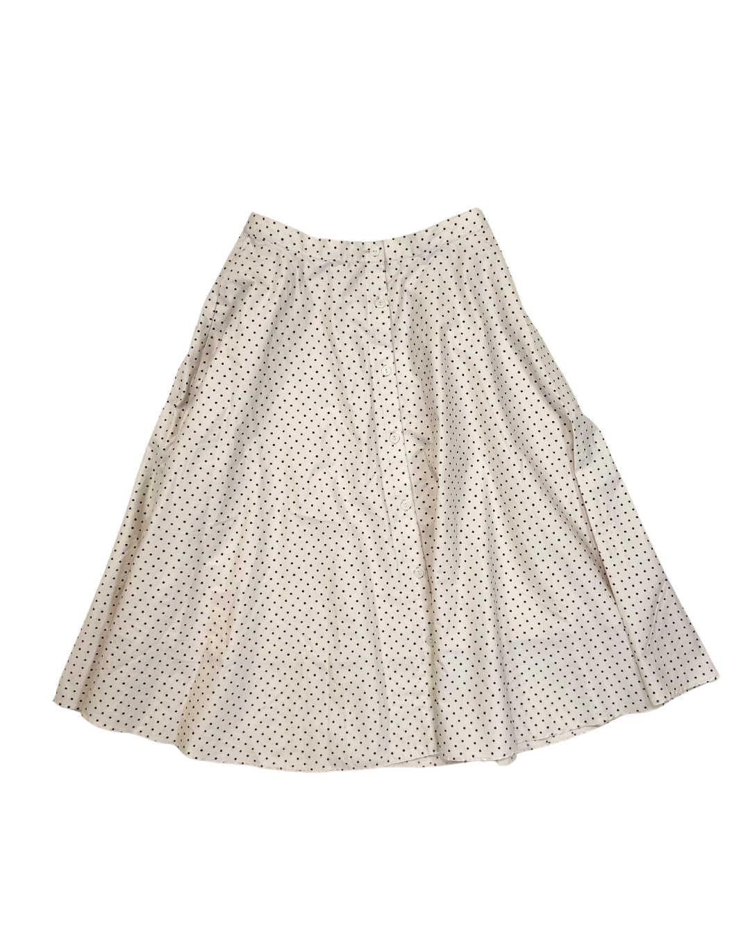 Uniqlo Cream Polka Dot Mini Skirt Size M