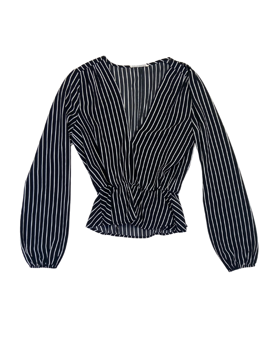 Sisterhood Black Stripe Cropped Blouse