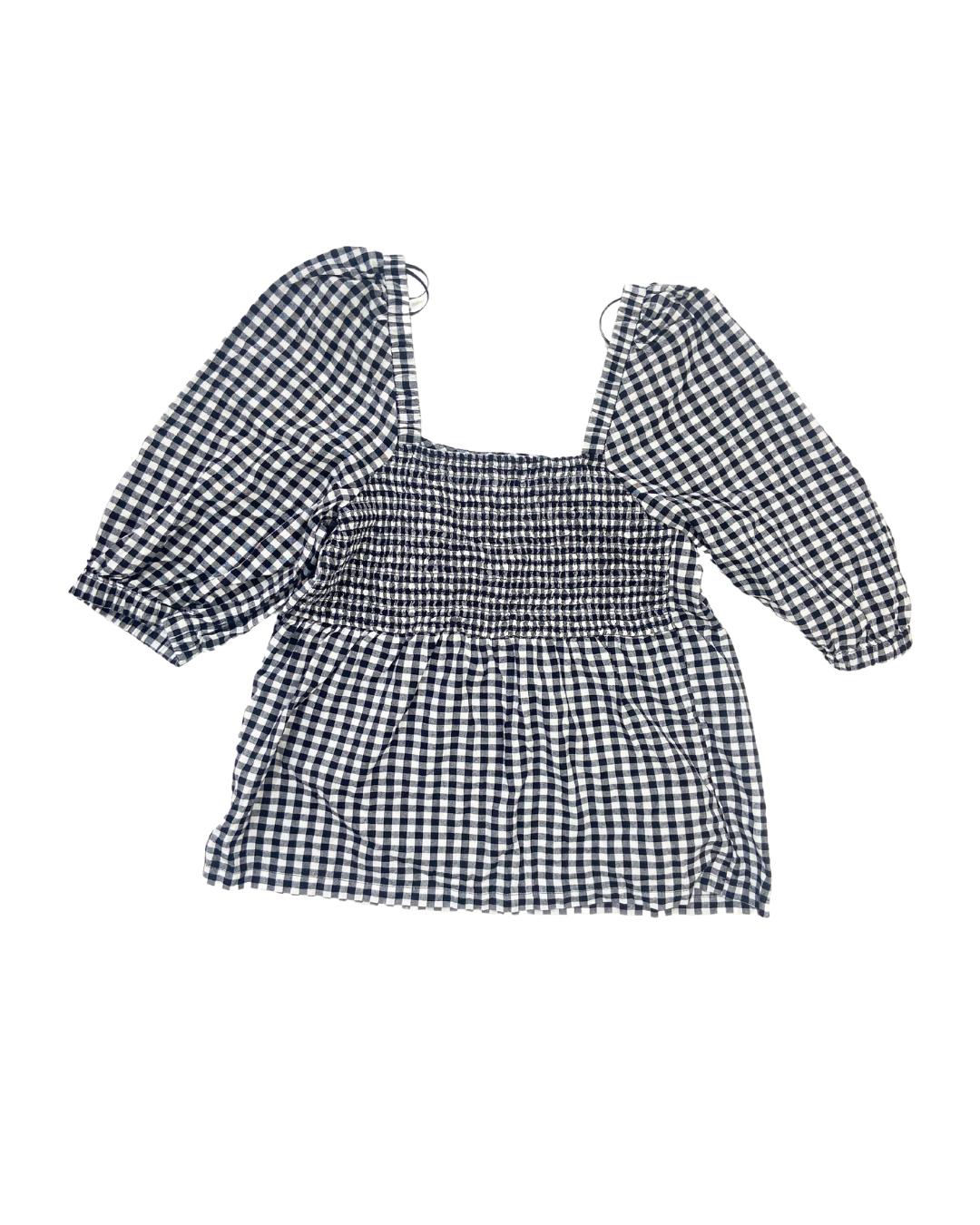 Any Day Gingham Puff Sleeve Top