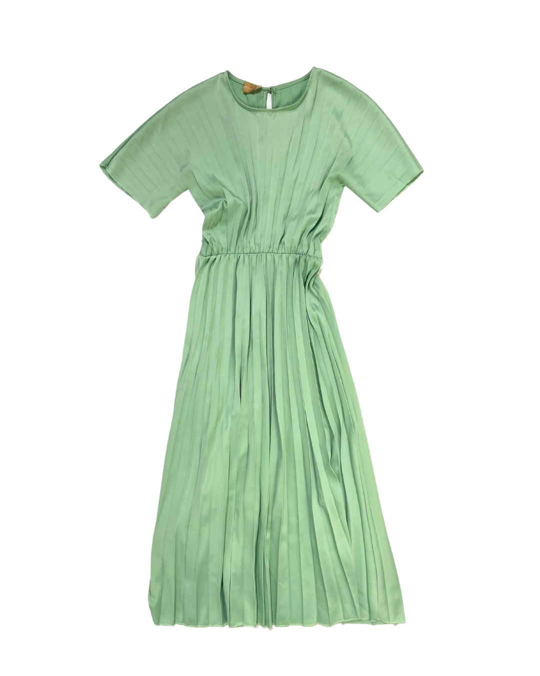 Garconne Pastel Green Pleated Midi Dress