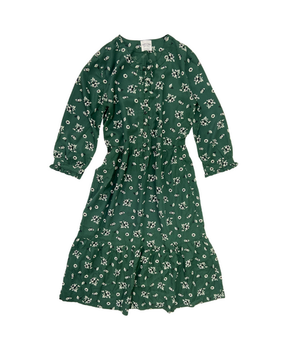 People Tree Green Flower Midi Dress