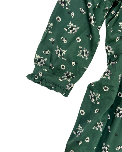 People Tree Green Flower Midi Dress