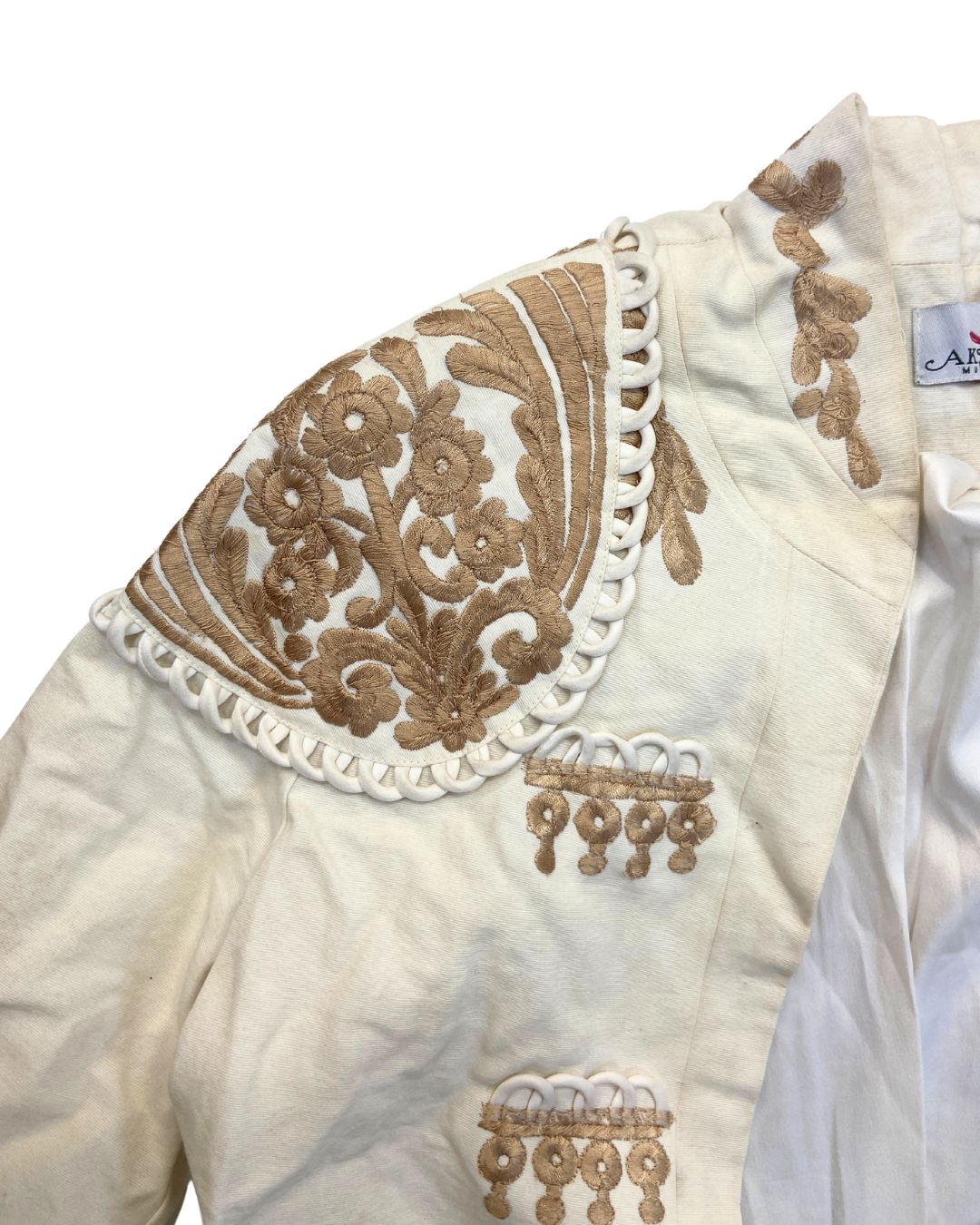 Akaash Mumbai White Embroidered Jacket