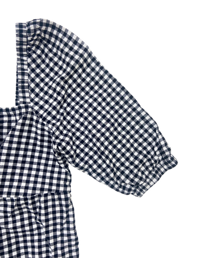 Any Day Gingham Puff Sleeve Top